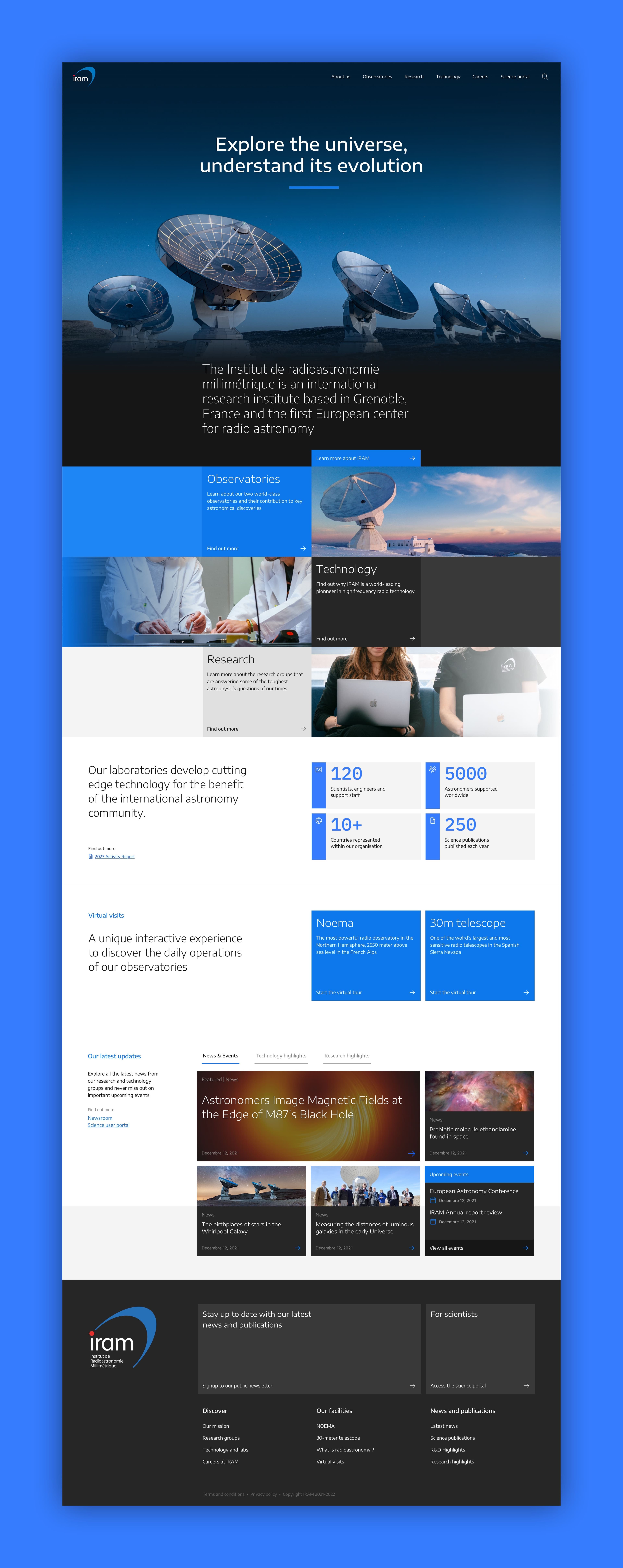 IRAM Site web accueil